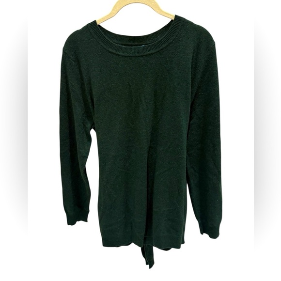 Antonio Melanie 100% Cashmere Green Sweater Tie Back New with Tags Size Medium - Picture 1 of 5
